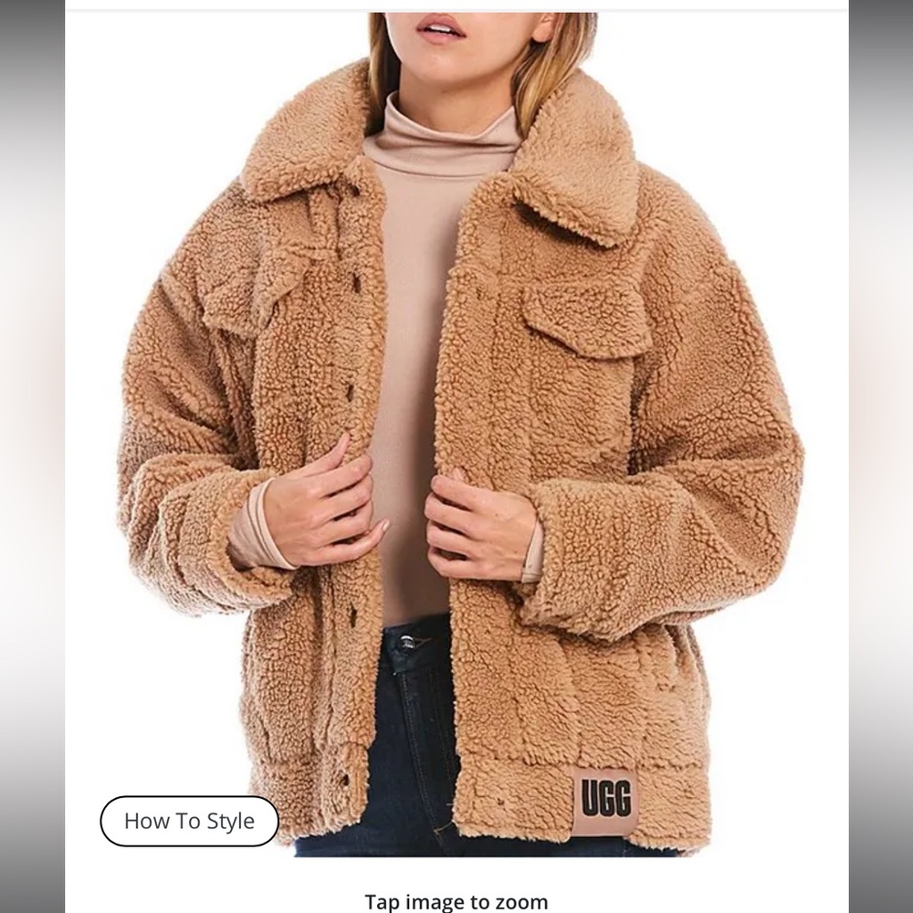 UGG® Frankie Oversized Sherpa Trucker Jacket, Smalll